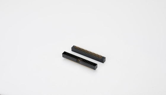 Прямой двойной заголовок коробки PCB тангажа строки PA6T 38P 2.54mm
