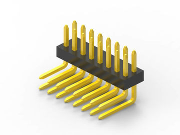 Мужской штиф PCB Header Connector 1.0mm Pitch PA6T Черный пластик Правый угол