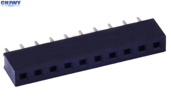 Однорядный 1.0AMP PA6T Женский заголовок PCB соединитель 2,0mm Pitch