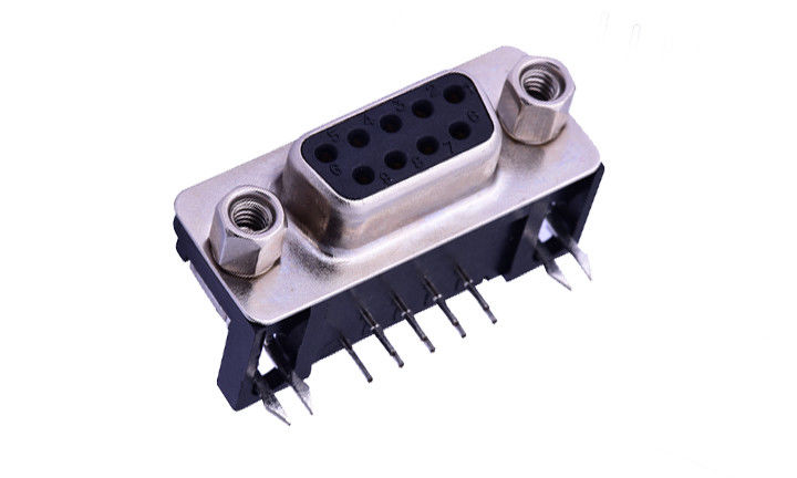 9 PIN D-SUB Socket 90 Degree 250V Номинальное напряжение PBT Материал для интерфейса сигнала