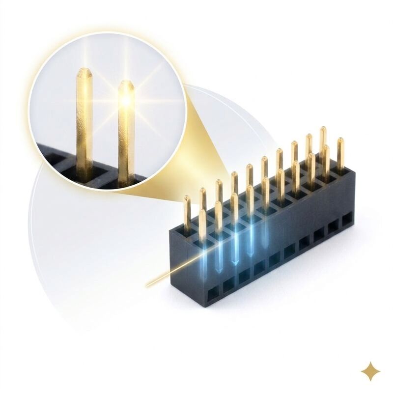 1.27mm Pitch Quad Row Female Header Connector 4x40P High Density Through Hole PCB Socket